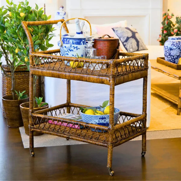 PRÉ-VENDA: Carrinho em Rattan Bahali 80x48x91cm