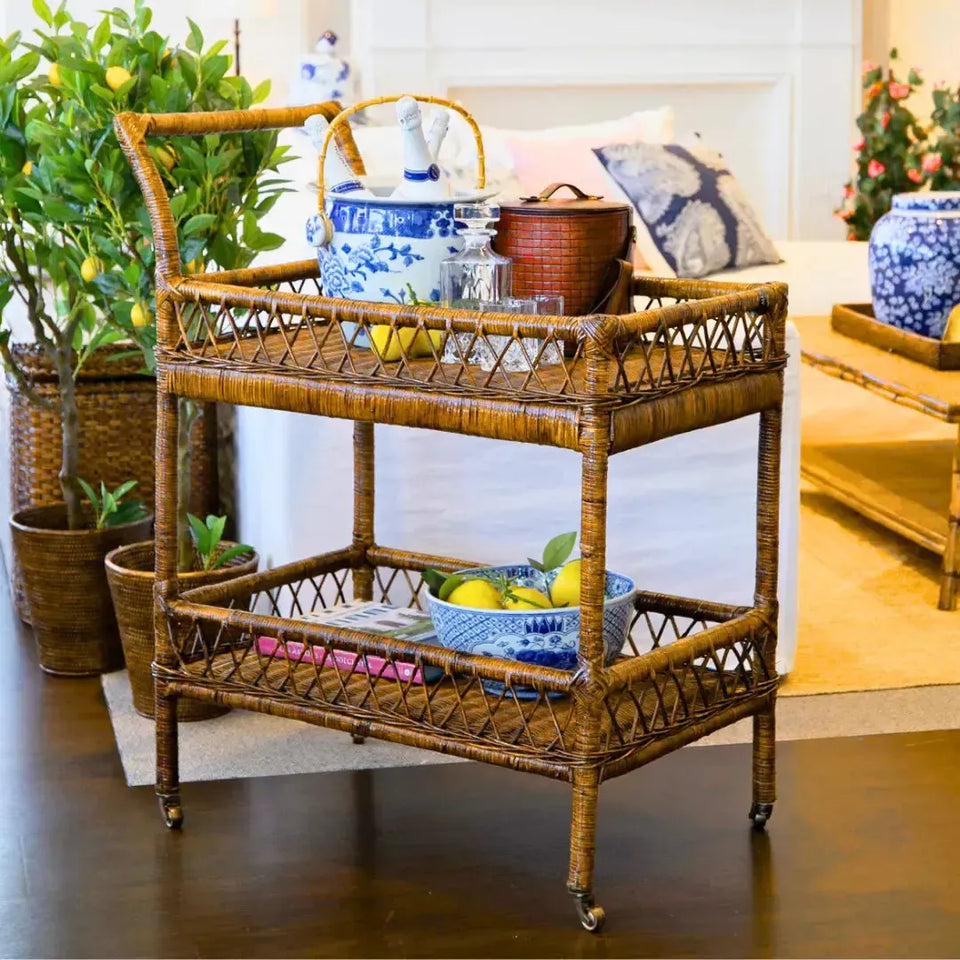 PRÉ-VENDA: Carrinho em Rattan Bahali 80x48x91cm