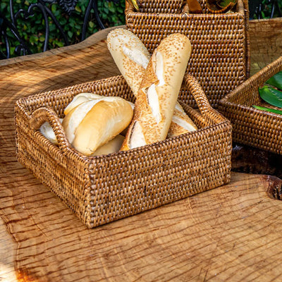PRÉ-VENDA: Cesta em Rattan Bahali 23x23x11cm