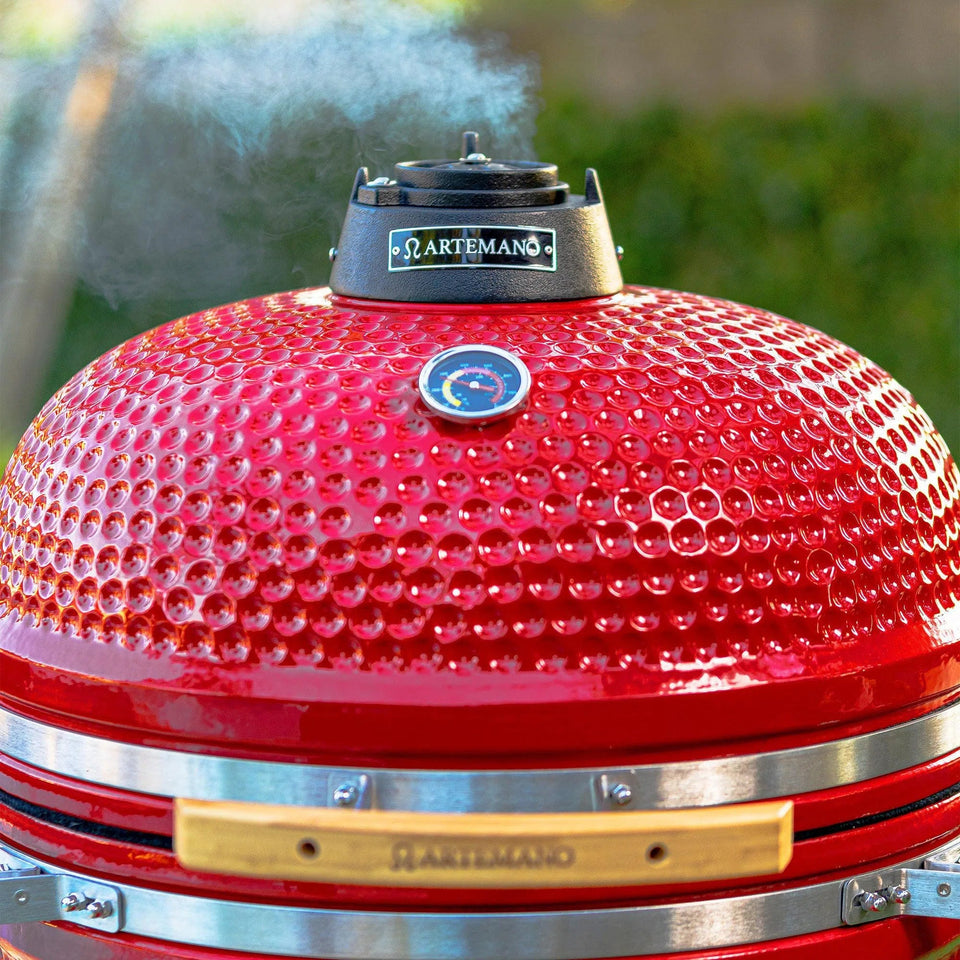 PRÉ-VENDA: Churrasqueira Kamado Vermelha Artemano Grande 21 Polegadas