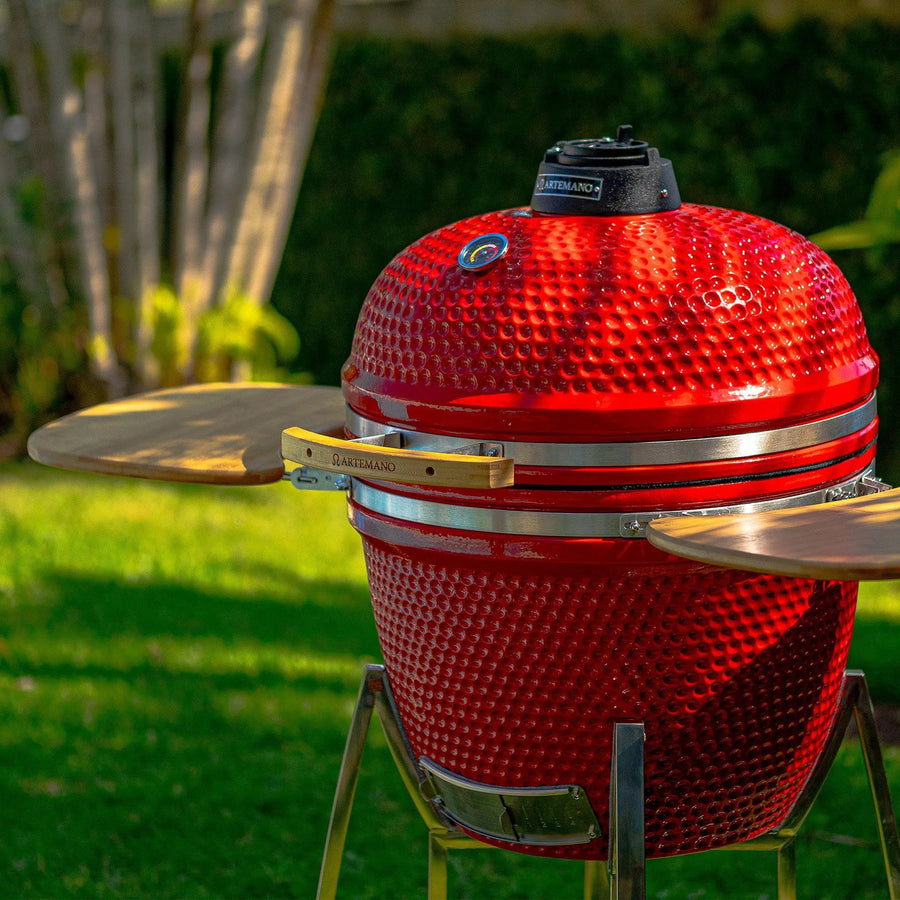 PRÉ-VENDA: Churrasqueira Kamado Vermelha Artemano Pequena 16 Polegadas