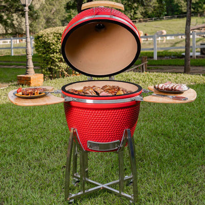 PRÉ-VENDA: Churrasqueira Kamado Vermelha Artemano Super 24 Polegadas