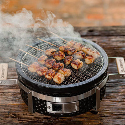 PRÉ-VENDA: Churrasqueira Portátil Hibachi Redonda Preta Artemano