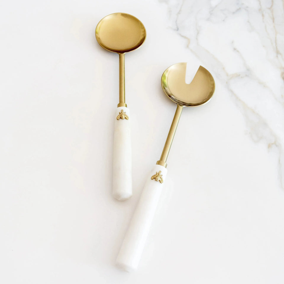 PRÉ-VENDA: Conjunto 2 Talheres Salada Cabo Mármore Laguiole Bee