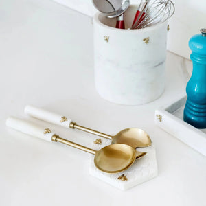 PRÉ-VENDA: Conjunto 2 Talheres Salada Cabo Mármore Laguiole Bee