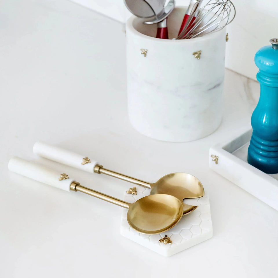 PRÉ-VENDA: Conjunto 2 Talheres Salada Cabo Mármore Laguiole Bee