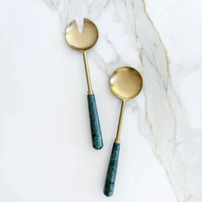 PRÉ-VENDA: Conjunto 2 Talheres Salada Green Marble