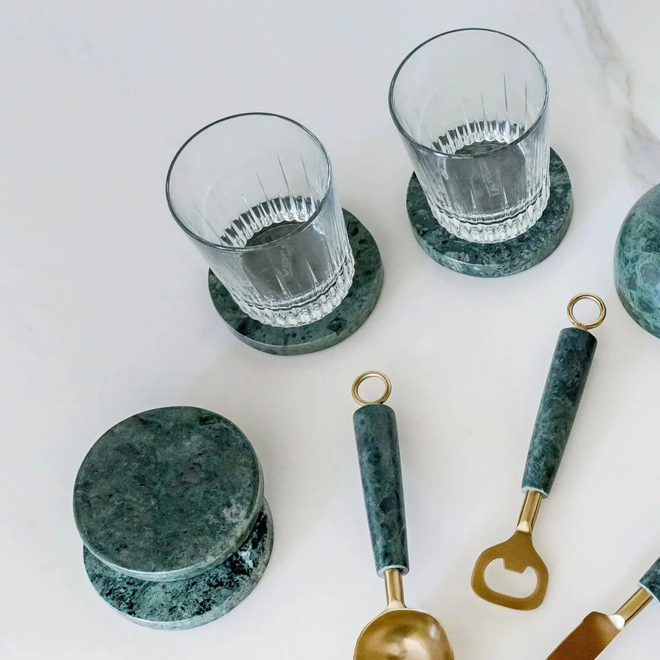 PRÉ-VENDA: Conjunto 4 Porta-copos Green Marble