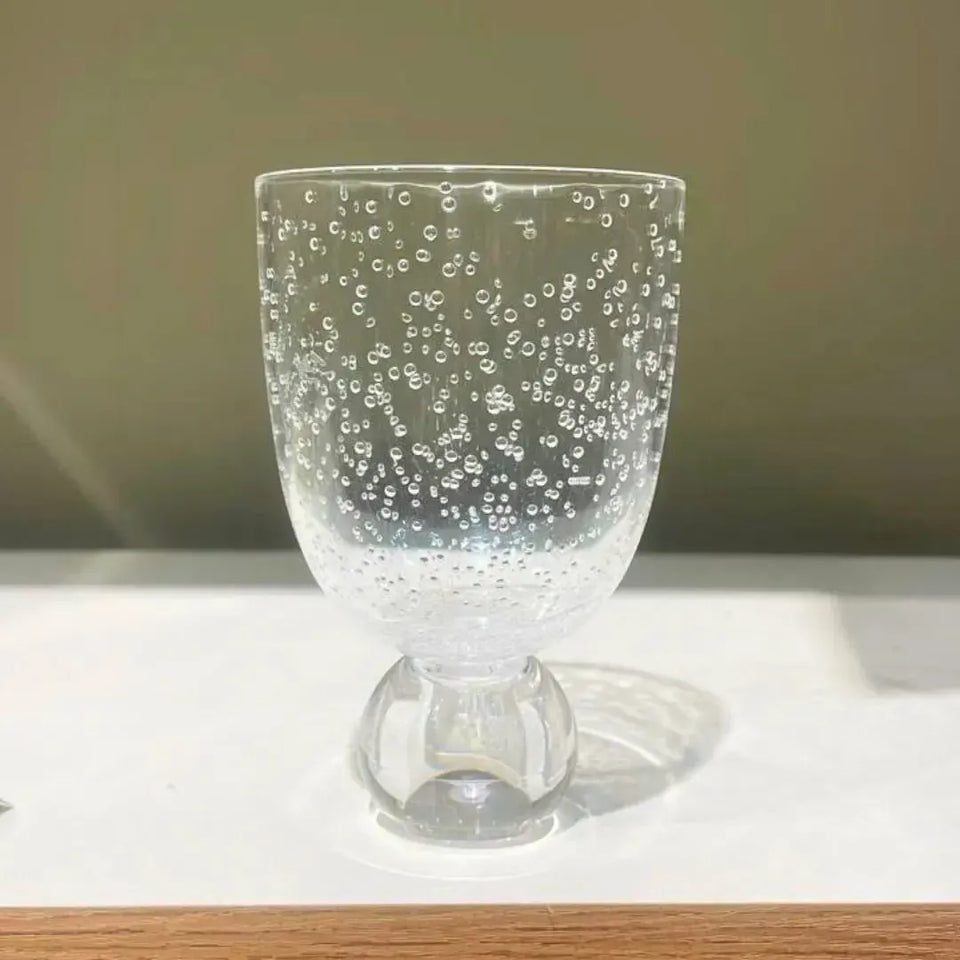 PRÉ-VENDA: Conjunto 6 Copos Acrilico Detalhes Bolhas base Esfera Transparente Linha Sintonia 360ml