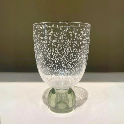 PRÉ-VENDA: Conjunto 6 Copos Acrilico Detalhes Bolhas base Esfera Transparente / Verde Linha Sintonia 360ml