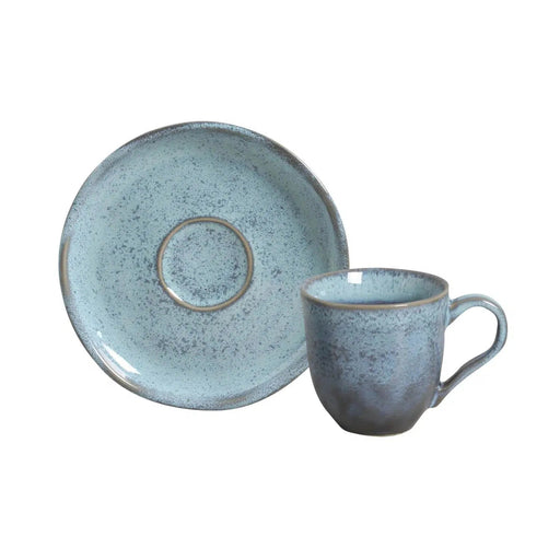 PRÉ-VENDA: Conjunto 6 Xícaras de Café com Pires Stoneware Bio Breeze 120ml Porto Brasil