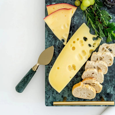 PRÉ-VENDA: Conjunto de 3 Facas Para Queijo Green Marble