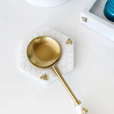 PRÉ-VENDA: Descanso para Talher Hexagonal Mármore Laguiole Bee