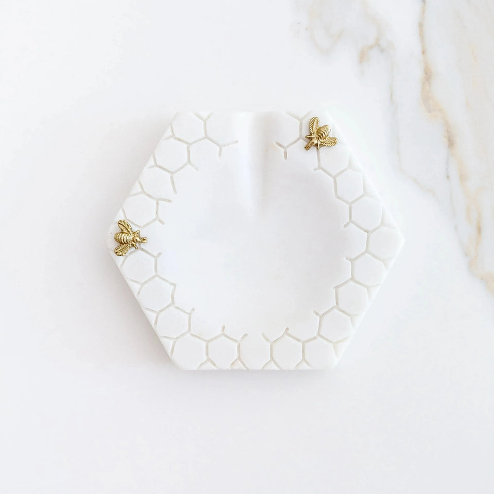 PRÉ-VENDA: Descanso para Talher Hexagonal Mármore Laguiole Bee