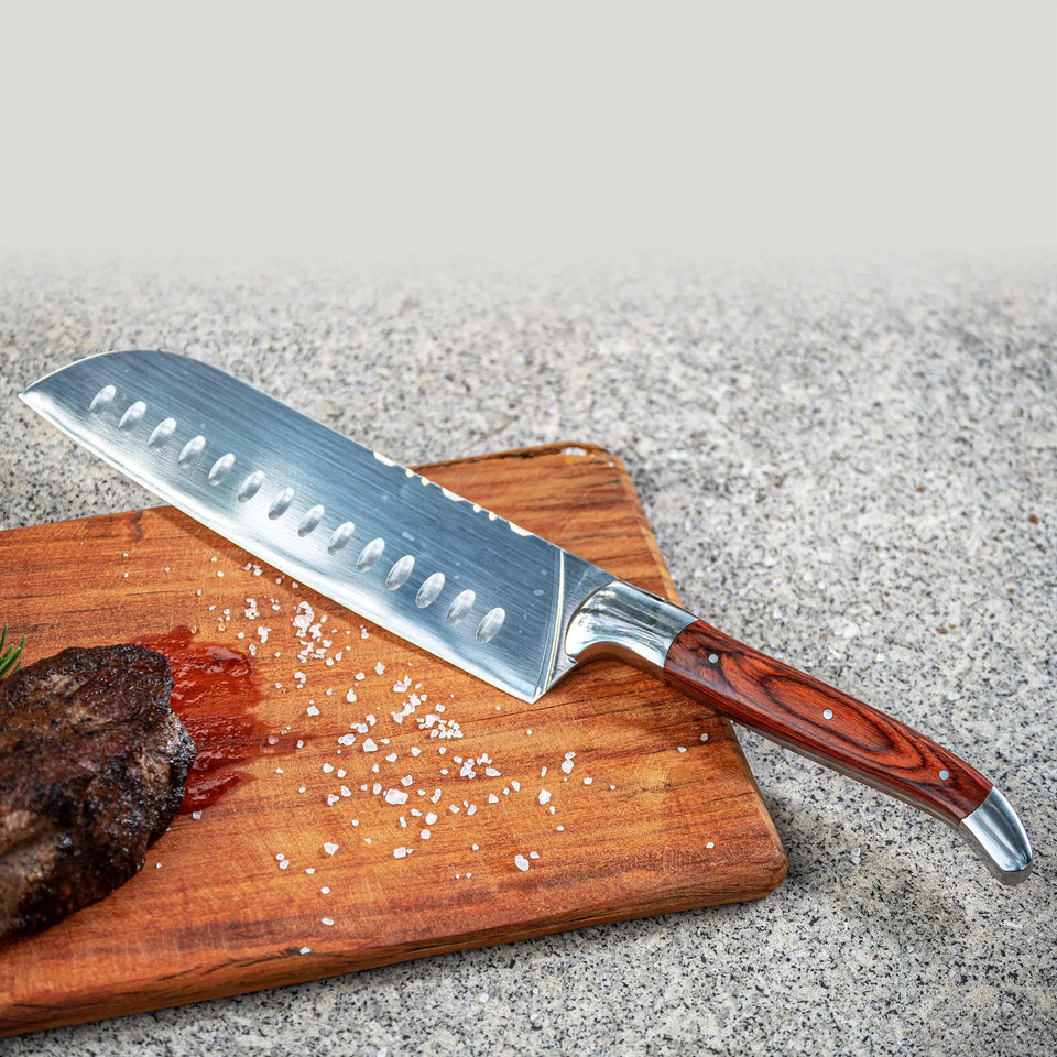 PRÉ-VENDA: Faca Santoku Ultra Premium Cabo de Madeira Laguiole La Maison