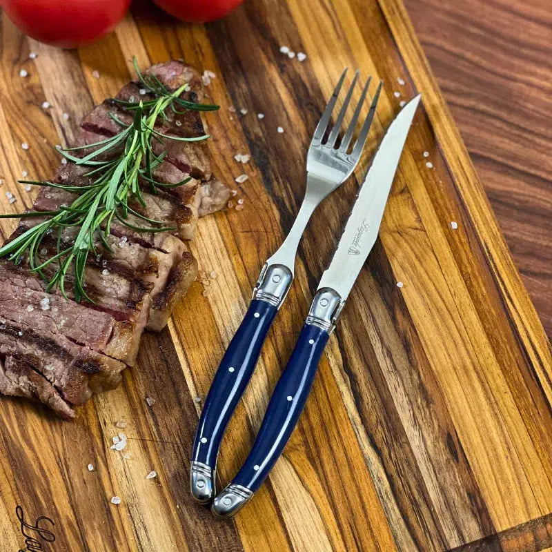 PRÉ-VENDA: Faqueiro Laguiole La Maison Luxo Azul Marinho 12 Peças