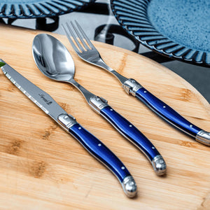 PRÉ-VENDA: Faqueiro Laguiole La Maison Luxo Azul Marinho 18 Peças