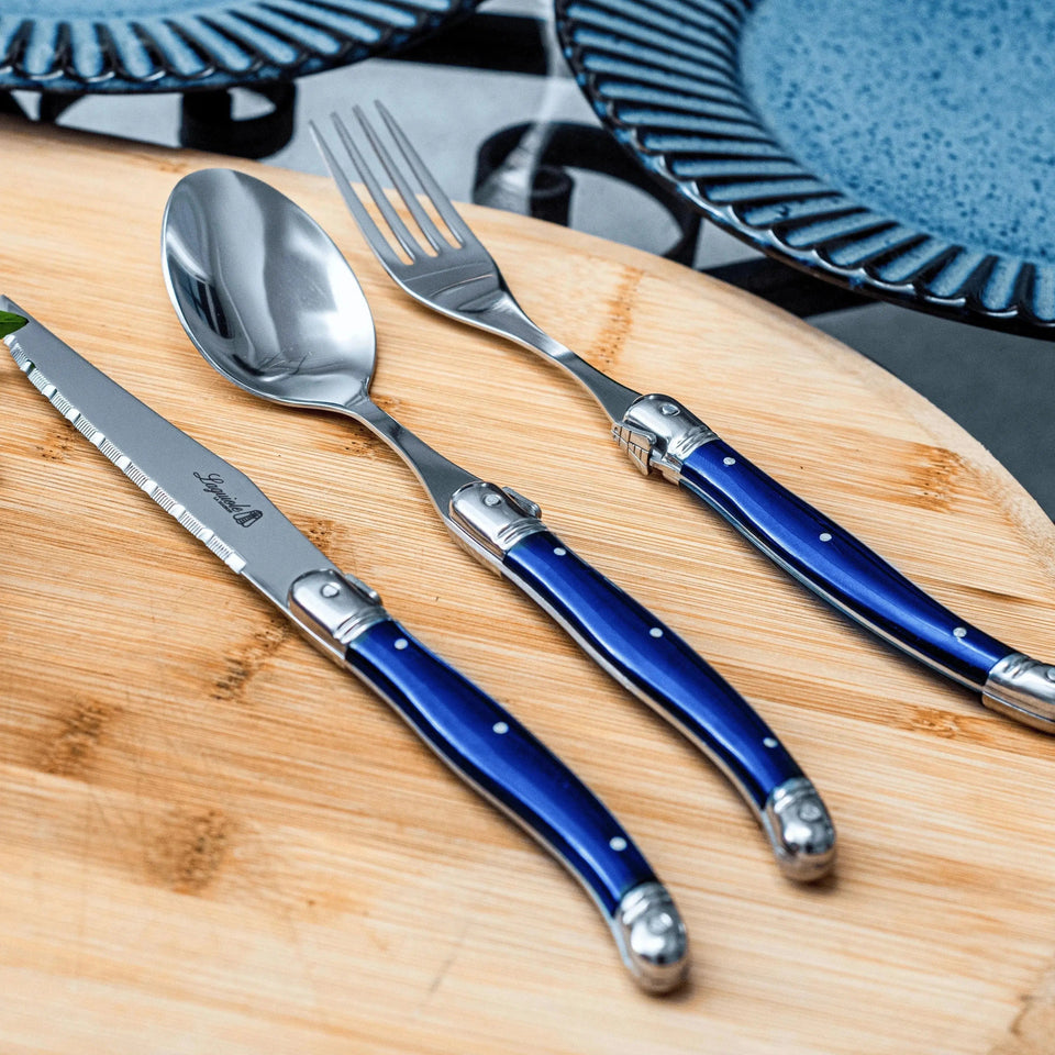 PRÉ-VENDA: Faqueiro Laguiole La Maison Luxo Azul Marinho 18 Peças