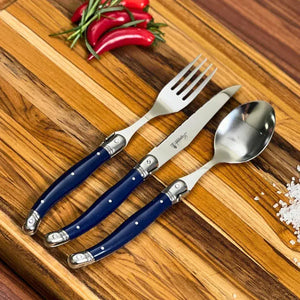 PRÉ-VENDA: Faqueiro Laguiole La Maison Luxo Azul Marinho 18 Peças