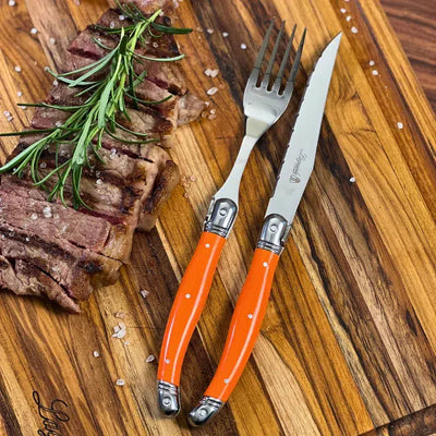 PRÉ-VENDA: Faqueiro Laguiole La Maison Luxo Laranja 12 Peças