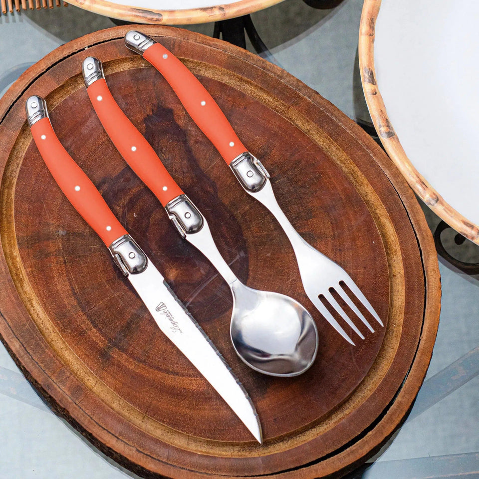 PRÉ-VENDA: Faqueiro Laguiole La Maison Luxo Laranja 18 Peças