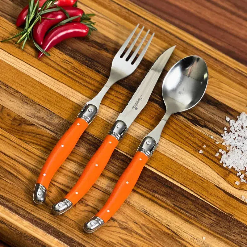 PRÉ-VENDA: Faqueiro Laguiole La Maison Luxo Laranja 18 Peças