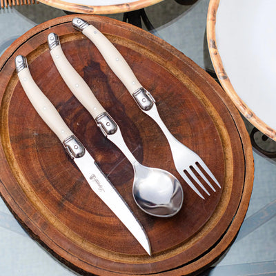 PRÉ-VENDA: Faqueiro Laguiole La Maison Luxo Marfim 18 Peças