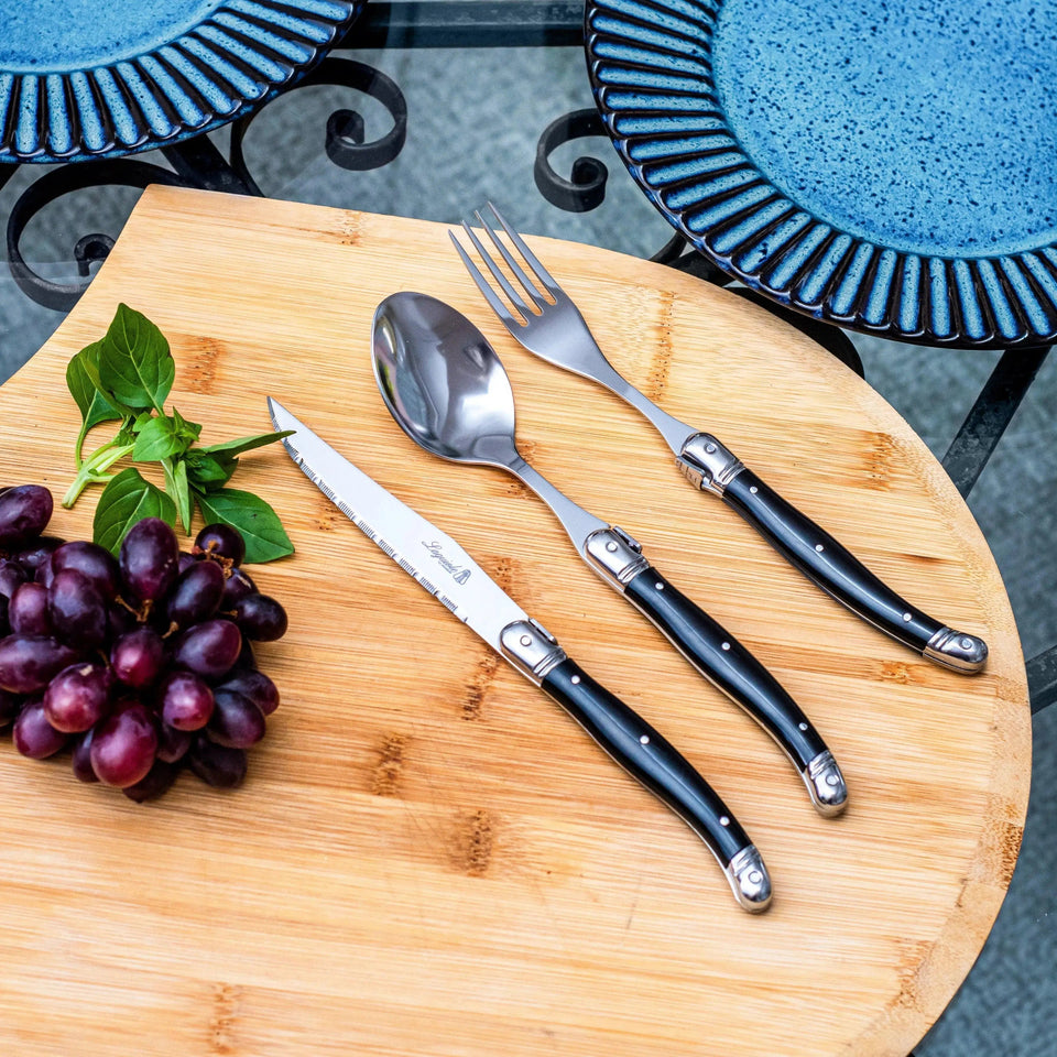 PRÉ-VENDA: Faqueiro Laguiole La Maison Luxo Preto 18 Peças
