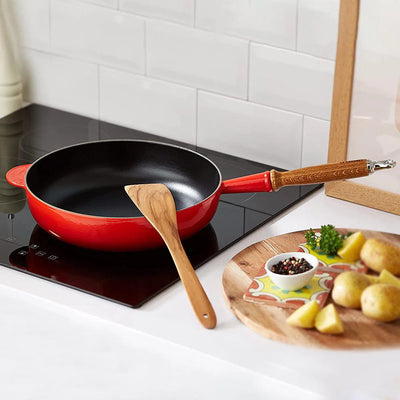 PRÉ-VENDA: Frigideira Sauté com Cabo de Madeira 28cm Vermelho Le Creuset