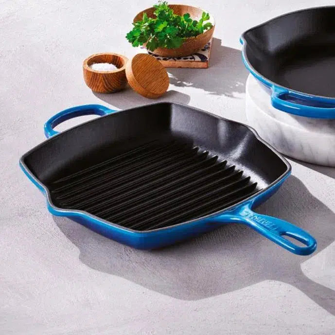 PRÉ-VENDA: Grelha Quadrada Signature Azure 26cm Le Creuset