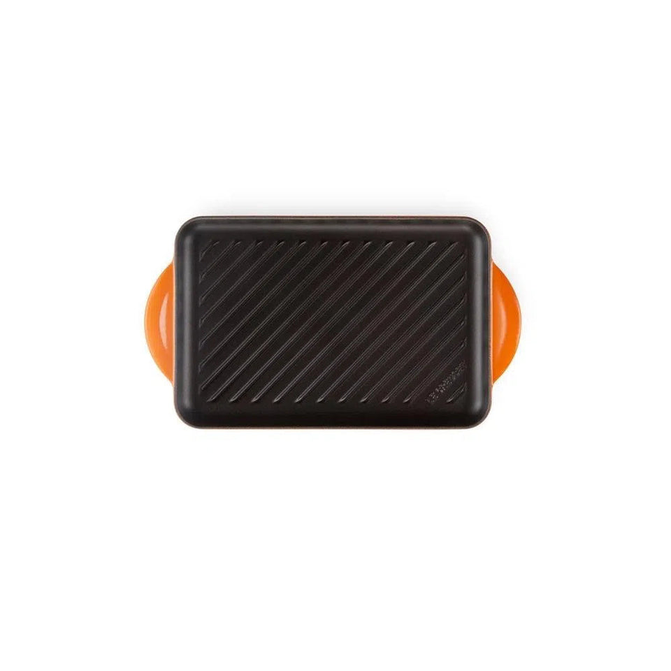 PRÉ-VENDA: Grelha Retangular Tradicional Laranja 32cm Le Creuset