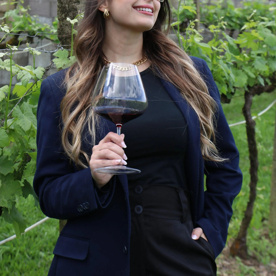 PRÉ-VENDA: Jogo 2 Taças Mozart em Puro Cristal para Vinho Tinto Vale dos Vinhedos Expert 890ml