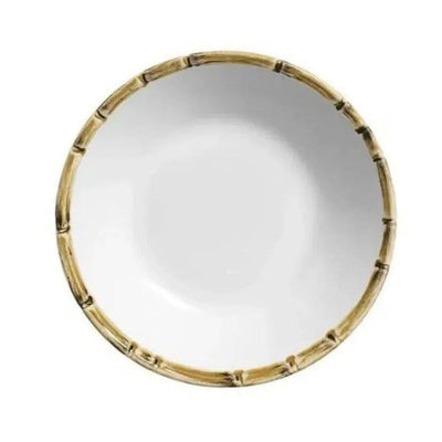 PRÉ-VENDA: Jogo 6 Pratos Fundos Cerâmica Bambu 24cm Scalla