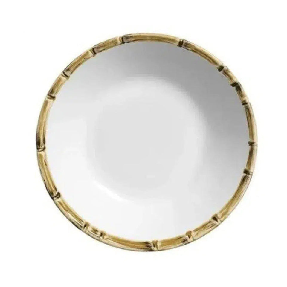 PRÉ-VENDA: Jogo 6 Pratos Fundos Cerâmica Bambu 24cm Scalla