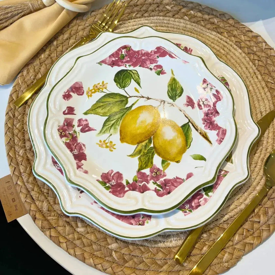 PRÉ-VENDA: Jogo 6 Pratos de Sobremesa Cerâmica Imperial 22cm Scalla