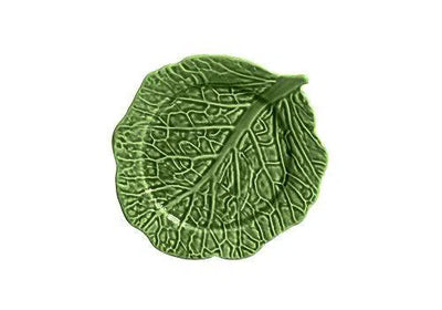 PRÉ-VENDA: Jogo 6 Pratos para Pão Cerâmica Couve Verde Cobre 16x2,5cm Scalla