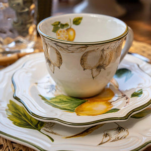 PRÉ-VENDA: Jogo 6 Xícaras de Chá com Pires Cerâmica Toscana 200ml Scalla