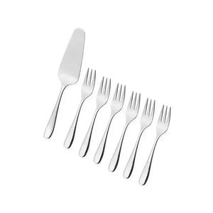 PRÉ-VENDA: Jogo Espátula + 6 Garfos para Bolo St. James Serenity Inox
