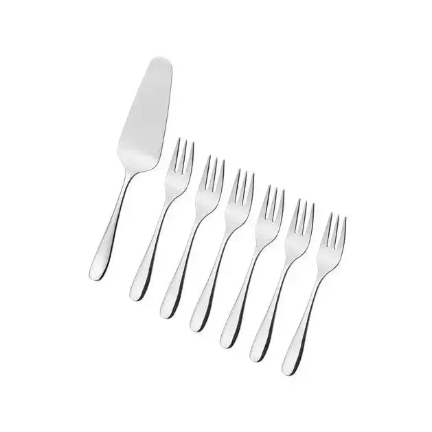 PRÉ-VENDA: Jogo Espátula + 6 Garfos para Bolo St. James Serenity Inox