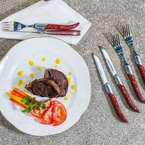 PRÉ-VENDA: Kit com 3 Facas & 3 Garfos Ultra Premium Madeira Laguiole La Maison