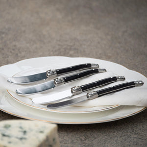 PRÉ-VENDA: Kit com 4 Espátulas para Patê Luxo Preto Laguiole La Maison