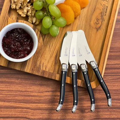 PRÉ-VENDA: Kit com 4 Espátulas para Patê Luxo Preto Laguiole La Maison