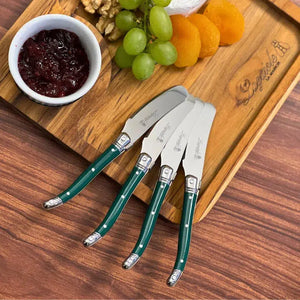 PRÉ-VENDA: Kit com 4 Espátulas para Patê Luxo Verde Laguiole La Maison