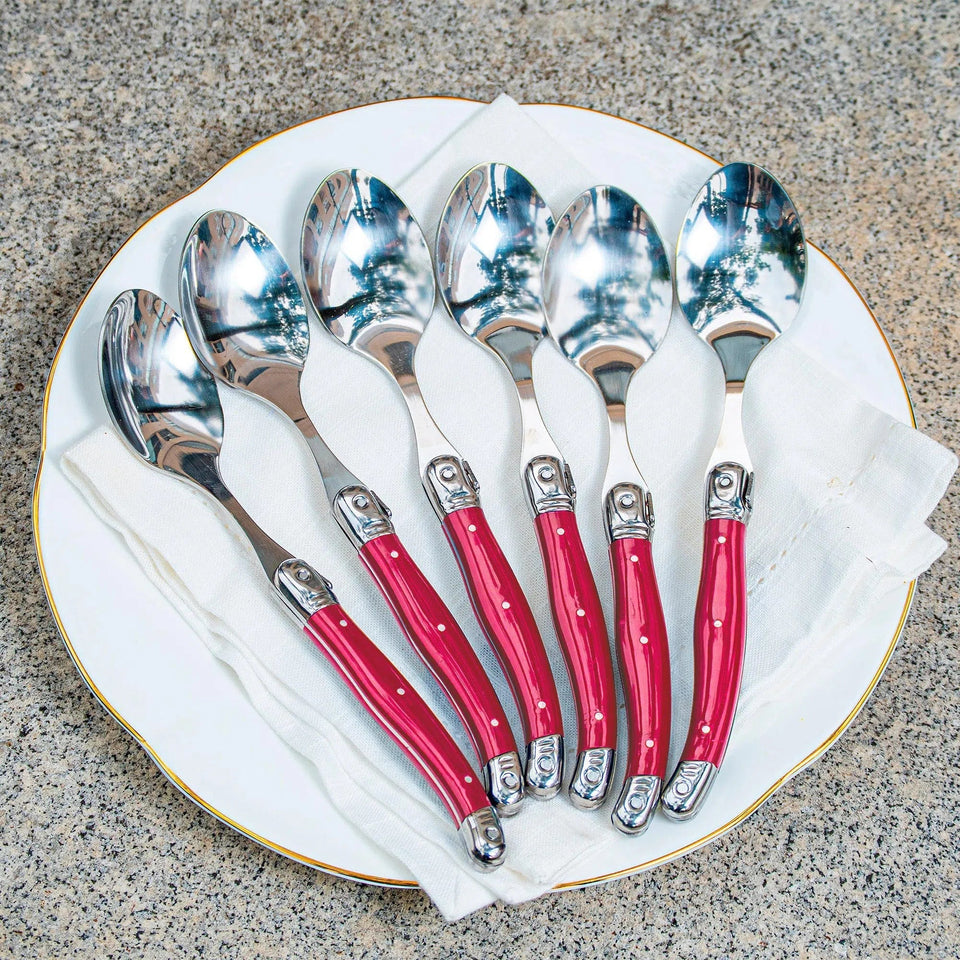 PRÉ-VENDA: Kit com 6 Colheres Luxo Bordeaux Laguiole La Maison