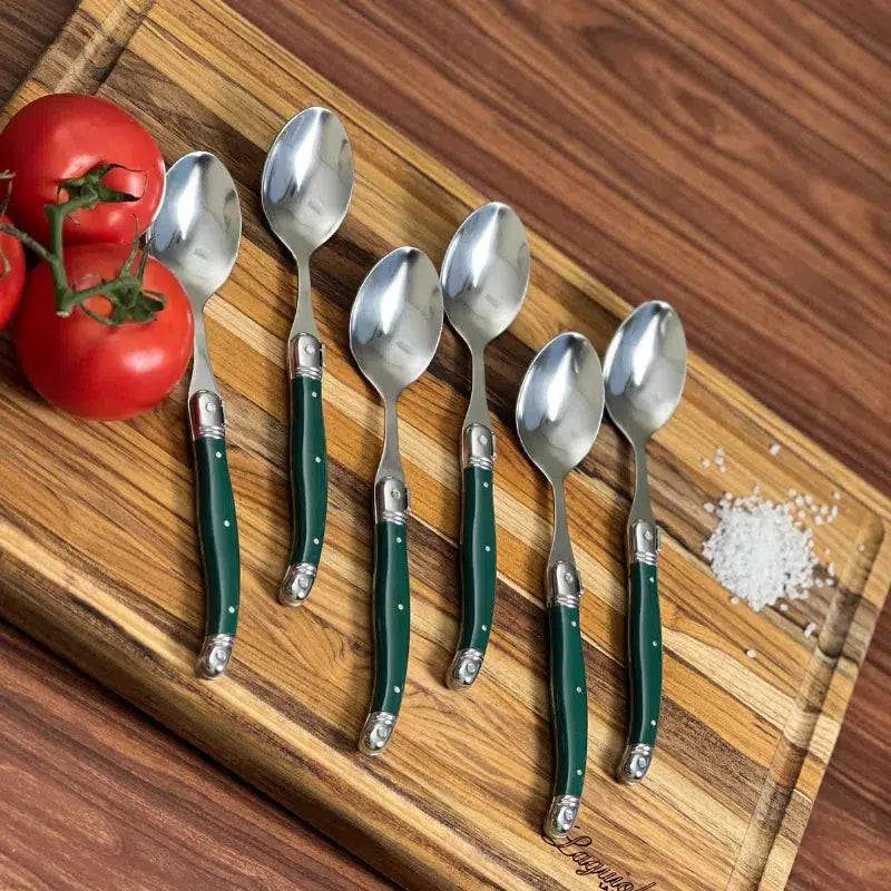 PRÉ-VENDA: Kit com 6 Colheres Luxo Verde Laguiole La Maison