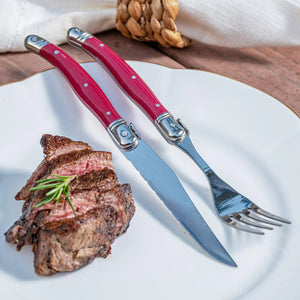 PRÉ-VENDA: Kit com 6 Garfos Luxo Bordeaux Laguiole La Maison