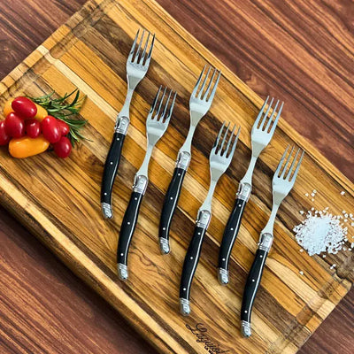 PRÉ-VENDA: Kit com 6 Garfos Luxo Preto Laguiole La Maison