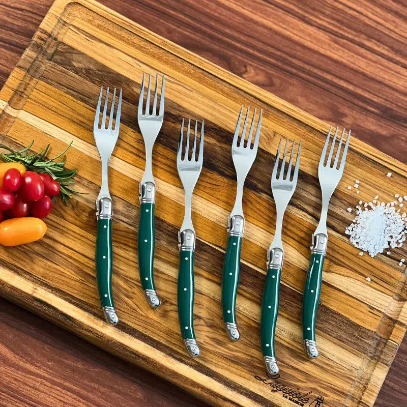 PRÉ-VENDA: Kit com 6 Garfos Luxo Verde Laguiole La Maison