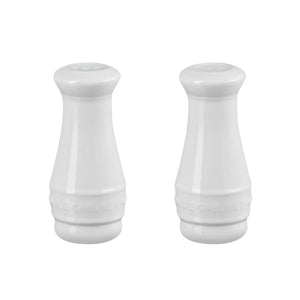 PRÉ-VENDA: Kit com Saleiro & Pimenteiro Cerâmica Branco 110ml Le Creuset