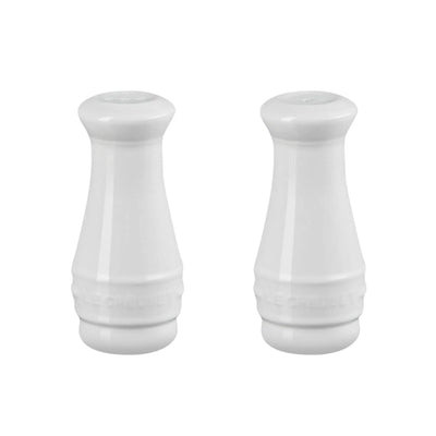 PRÉ-VENDA: Kit com Saleiro & Pimenteiro Cerâmica Branco 110ml Le Creuset